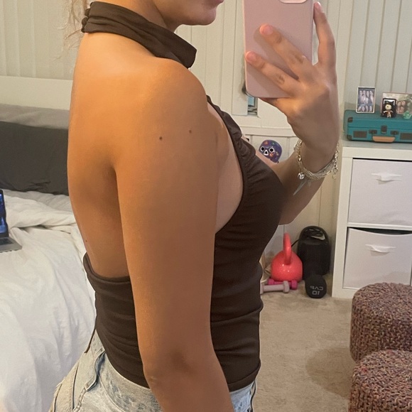Brown halter top - Picture 2 of 2